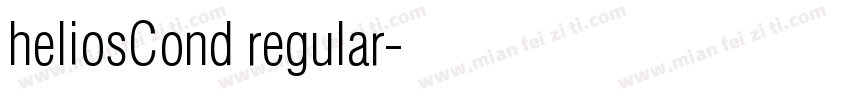heliosCond regular字体转换